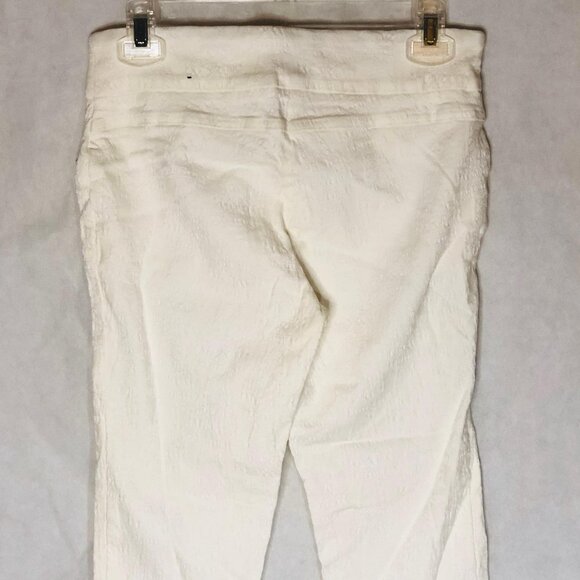 Soho apparel athleta pants white zipper rayon blend skinny stretch small READ - Picture 10 of 11